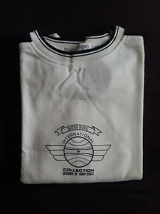 RARE VINTAGE COLLECTIBLE 1980S BJORN BORG WHITE TENNIS SWEATSHIRT MEN SM NWT - Picture 1 of 7