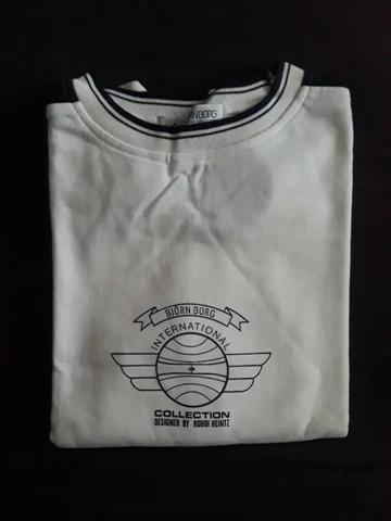 RARE VINTAGE COLLECTIBLE 1980S BJORN BORG WHITE TENNIS SWEATSHIRT MEN SM NWT Cover