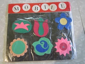 Vintage 1960's Hippie Flower Power Day Glo Foam Mobile Unopened Package - Picture 1 of 5