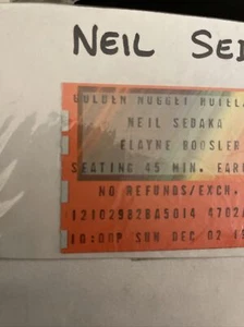 neil sedaka ticket stub - 1984 - Picture 1 of 2