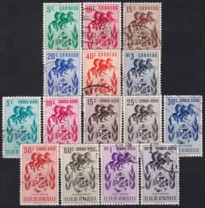 F-EX55820 VENEZUELA 1953 ESCUDO DE ARMAS MONAGAS SIN CABALLO COMPLETO. - Imagen 1 de 1