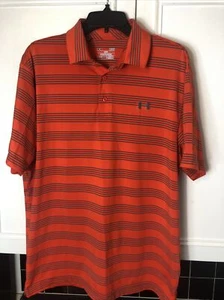 Under Armour Poloshirt Größe L orange gestreift leicht Golf Herren - Bild 1 von 5