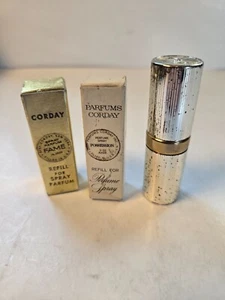 Vintage Corday Purse Spray Ionizer + NOS FAME and POSSESSION Refills .3 oz each - Picture 1 of 7