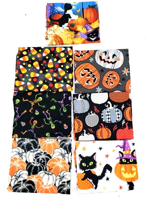 Fat Quarter Fabric Quilting Bundle 100% Cotton size 18 X 22 inch. Lot of 7 New - Image 1 of 4