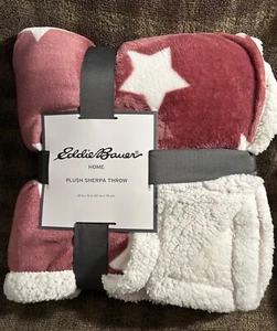 Eddie Bauer Hogar Peluche Sherpa Tiro 60 X 70 Manta Vellón Suave Acogedor Regalo NUEVO - Imagen 1 de 4