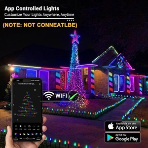 Brizled Color Changing Smart Christmas Lights, 78' App Contro1led 120 LED Lights - Picture 1 of 7
