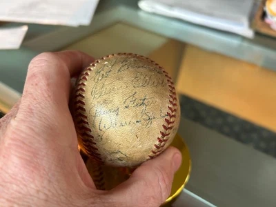 Spahn, Southworth Signed 1947 Boston Braves Team Signed Baseball - Image 1 of 4