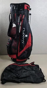 Maxfli U / Series 3.0 Golf Bag 6 Way Stand Carry Red Black With Rain Cover - Picture 1 of 15