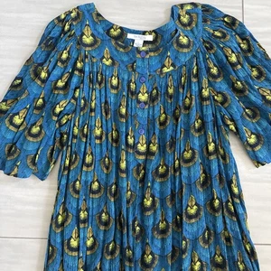 Go Softly Patio Mumu Sundress/L/Gauze Kaftan House Dress/Easy Care/Packable - Picture 1 of 16
