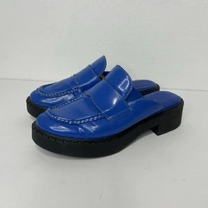 Zapatos Mocasines Jeffrey Campbell de Cuero Azul Talla 7 Sin Cordones - Imagen 1 de 9