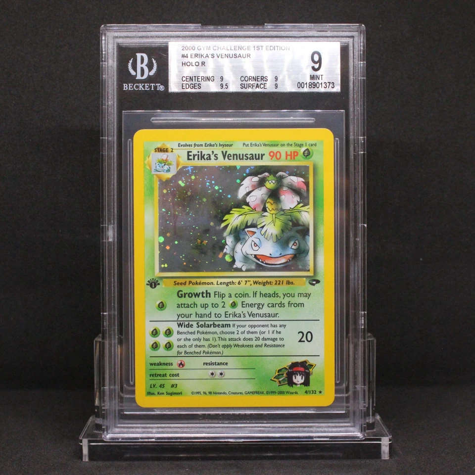 🔥 BGS 9 MINT 1ST EDITION ERIKA'S VENUSAUR HOLO RARE | GYM CHALLENGE 4/132 🔥 - Image 1 of 4