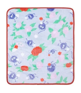 Studio Ghibli Spirited Away Soot Sprites Floral Allover Print Baby Blanket Soft - Picture 1 of 4