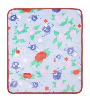 Studio Ghibli Spirited Away Soot Sprites Floral Allover Print Baby Blanket Soft - Image 1 of 4