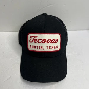 Tecovas Herren flache Krempe Druckknopflasche Truckermütze 6-Panel Mesh großer Aufnäher Texas - Bild 1 von 6