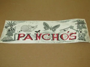 vintage menu Pancho's Seattle restaurant dinner - Picture 1 of 4