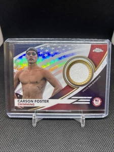Carson Foster Topps Chrome Olympics Relic Card - Picture 1 of 2