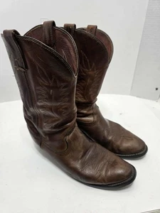 Vintage Mens Sierra Brown Leather Cowboy Western Boots Size 13 D - Union Made - Picture 1 of 15