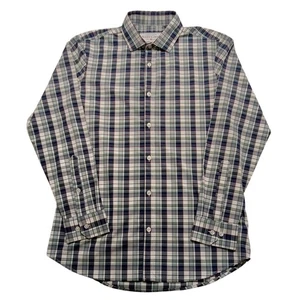 Mizzen+Main Hemd L Herren Leeward Trim Fit blau kariert Knopfleiste Langarm - Bild 1 von 6