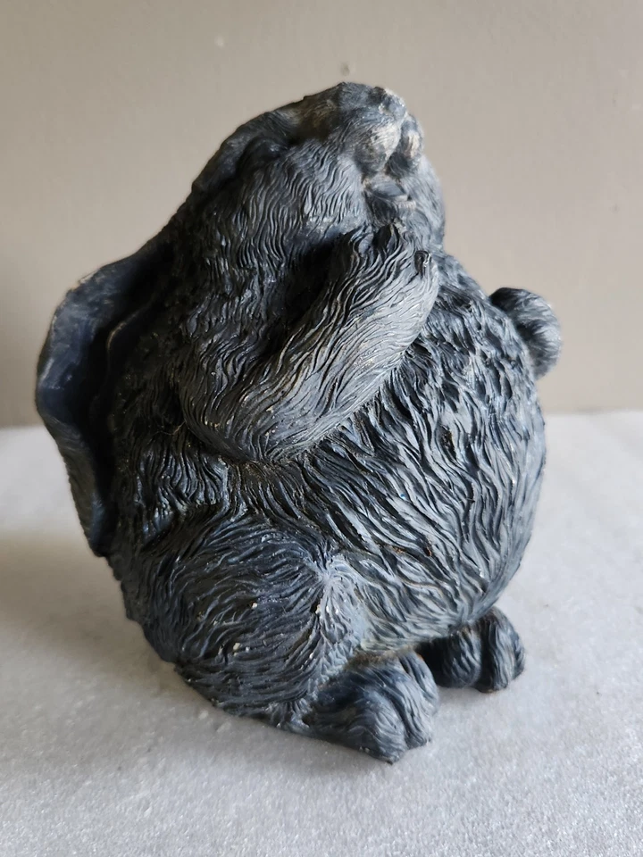 Laughing Bunny Outside Lawn or Garden Figure • Plastic 8" Tall - Image 1 of 4