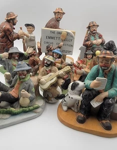 Lote de 13 estatuillas de colección Emmett Kelly Clown Circus Collection DGC limitadas - Imagen 1 de 23