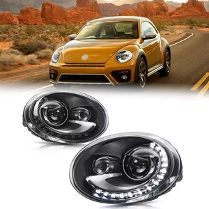 For Volkswagen Beetle 2013-2019 LED Headlight Projector DRL High Low Beam 2PCS - Picture 1 of 14