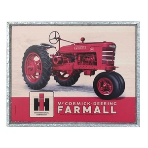IH McCormick-Deering Farmall Traktor MDF Holzschild Metallrahmen, 20 x 16 Zoll 42070 - Bild 1 von 2