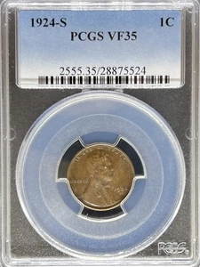 1924-S Lincoln Cent VF35 PCGS (#PA28875524) - Picture 1 of 2