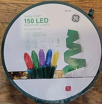 GE StayBright Energy Svr 150 Multicolor Mini LED Christmas String Lights FACETED - Image 1 of 2
