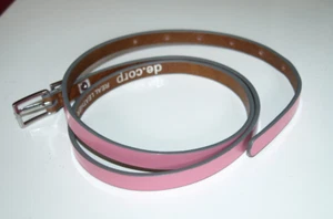 * ESPRIT * NEU!  Gr. M / 85 * ECHT LEDER Gürtel * 1 cm BREIT * rosa, Grau - Bild 1 von 3