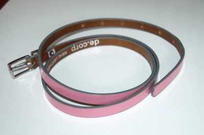 * ESPRIT * NEU!  Gr. M / 85 * ECHT LEDER Gürtel * 1 cm BREIT * rosa, Grau - Bild 1 von 3