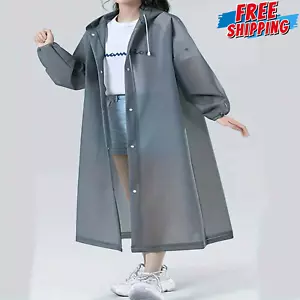 Raincoat 1pc Portable Reusable Hooded Raincoat Lightweight Waterproof Raincoat - Picture 1 of 11