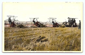 c1910 Modern Methods of Harvesting Saskatchewan CA Occupational Old Postcard D26 - Picture 1 of 6