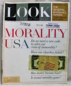 LOOK MAGAZINE 24 SEPTEMBER 1963 VINTAGE NEWS GENERAL INTEREST - MORALITY USA - Picture 1 of 9