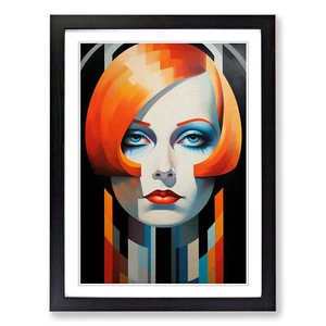 Quadro poster Greta Garbo costruttivismo con cornice tela wall art stampa - Foto 1 di 8