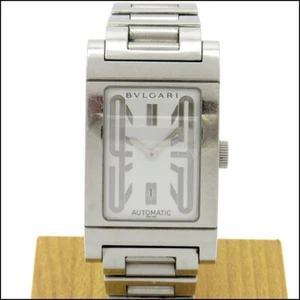Auth BVLGARI Rettangolo RT45S J16519 Silver Men Wrist Watch Fast Shipping - Picture 1 of 7