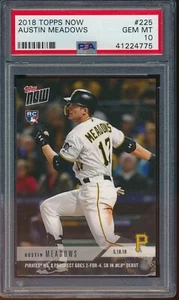 2018 Topps Now Austin Meadows RC PSA 10 gemme ottime condizioni prima carta Rookie #225 SP (quantità) - Foto 1 di 2