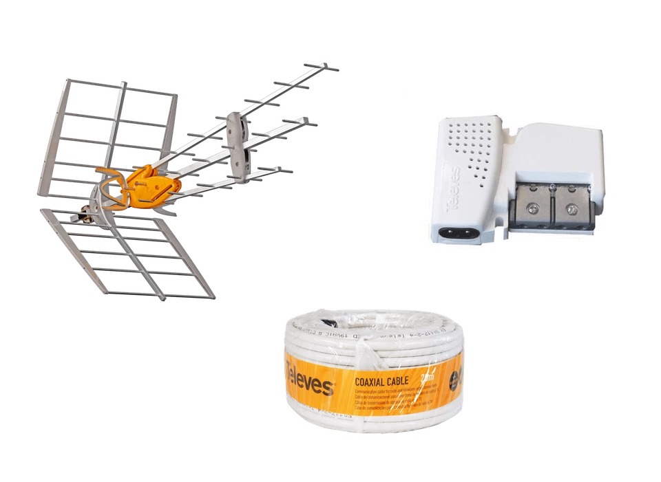 Kit TDT DAT BOSS 42dB LTE 5G + Alim. + Cable 20m - Immagine 1 di 1