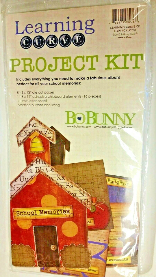 School Memories Chipboard Albums  Bo Bunny Learning Curve  Project Kit  Die Cuts - Image 1 of 4
