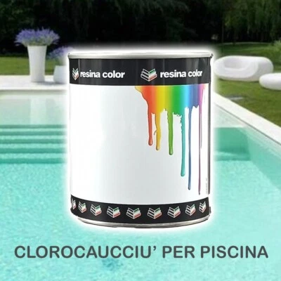 SMALTO vernice piscina AZZURRO AL CLOROCAUCCIÙ AD ALTO SPESSORE 4lt piscina - Immagine 1 di 2