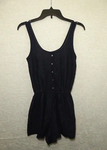 Abercrombie Kids Girl's Size XL Navy Blue Lace Romper, Lightly Used - Picture 1 of 22