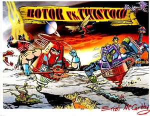 MASTERS OF THE UNIVERSE "Rotor VS Twistoid" SIGNIERTER Druck Errol McCarthy 8,5"x11" - Bild 1 von 1