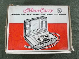 VTG Rayette Mani-Carry Portable Electric Manicurist Lighted TG019 Complete Works - Picture 1 of 13