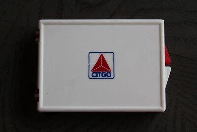 Kit de primeiros socorros vintage Citgo peça acessório automático raro acessório de caixa de luvas vazia - Imagem 1 de 4