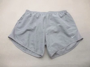 NIKE DRI-FIT Size XL Girls Gray Stretch Waist Lightweight Gym Running Shorts 084 - Picture 1 of 9