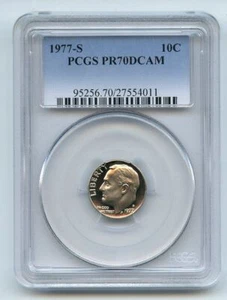 1977 S 10C Roosevelt Dime Proof PCGS PR70DCAM - Picture 1 of 1