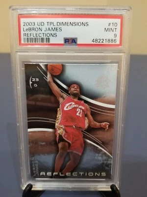 2003-04 UD Triple Dimensions Lebron James #10 Reflections PSA 9 RC Rookie Card - Image 1 of 2