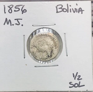 Bolivia 1856 MJ-PTS 1/2 Sol, Km#118.1 - Picture 1 of 5