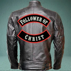 Custom Embroidered Rocker Name Patch sew on Motorcycle Biker Back Tag 11" Badge - Picture 1 of 3