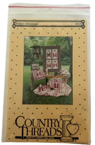 Country Threads Father Christmas Wall Quilt Pattern Applique Santa Doll Ornament - Picture 1 of 6