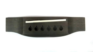 1 piece Acoustic guitar bridge, made of Ebony, bone saddle GBMCE01 - Picture 1 of 3
